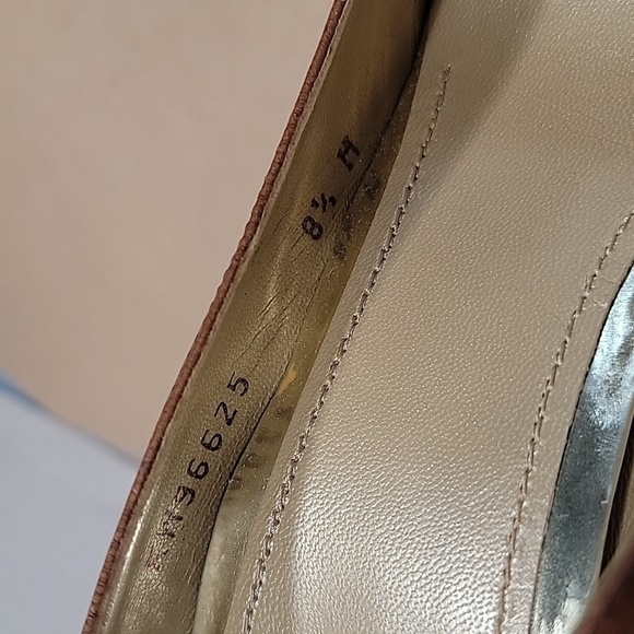 Stuart Weitzman, Size 8.5 Platform Stiletto Heels, Tan Leather - Picture 3 of 12